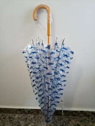 Paragüas transparente con perros.NUEVO.