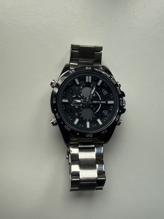 Reloj SKYLINE Negro y Plateado