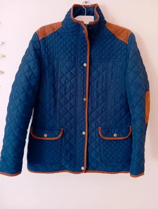 Chaqueta acolchada azul y marrón Talla XL