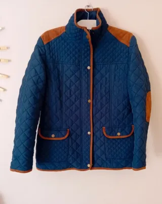 Chaqueta acolchada azul y marrón Talla XL