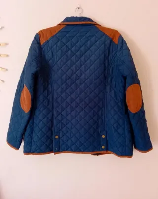 Chaqueta acolchada azul y marrón Talla XL