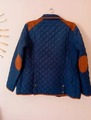Chaqueta acolchada azul y marrón Talla XL