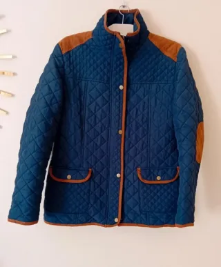 Chaqueta acolchada azul y marrón Talla XL