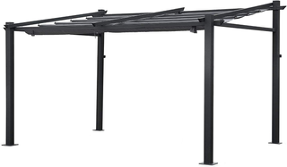 Pergola a Parete 3x4 m Struttura in Alluminio Grig