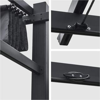 Pergola a Parete 3x4 m Struttura in Alluminio Grig