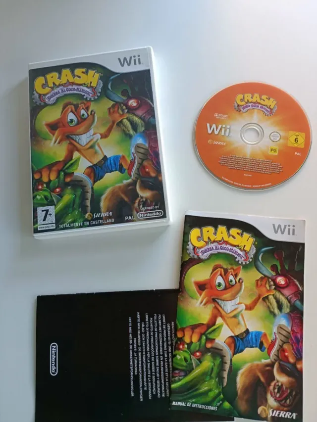 Juego wii Crash Bandicoot Guerra al Coco Maníaco