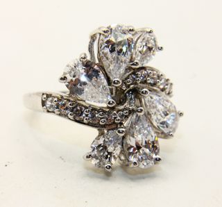 Stupendo anello argento pietre CZ