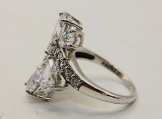 Stupendo anello argento pietre CZ