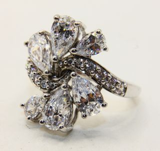 Stupendo anello argento pietre CZ