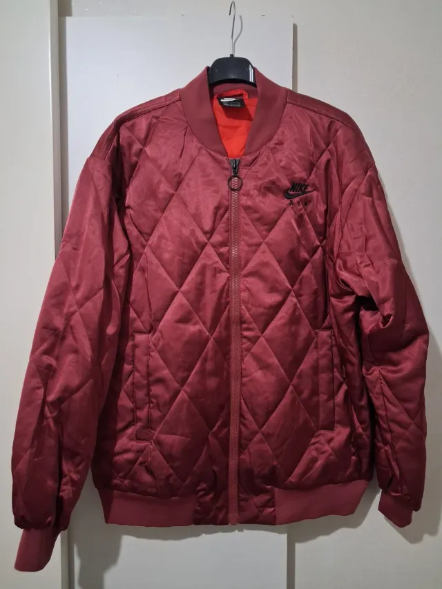 Chaqueta Bomber Nike Roja Acolchada