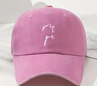 Berretto donna con stampa gatto