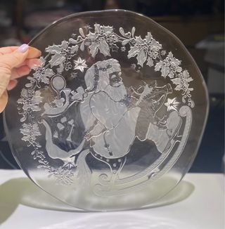 Piatto Natalizio 37cm Babbo Natale