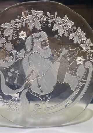 Piatto Natalizio 37cm Babbo Natale