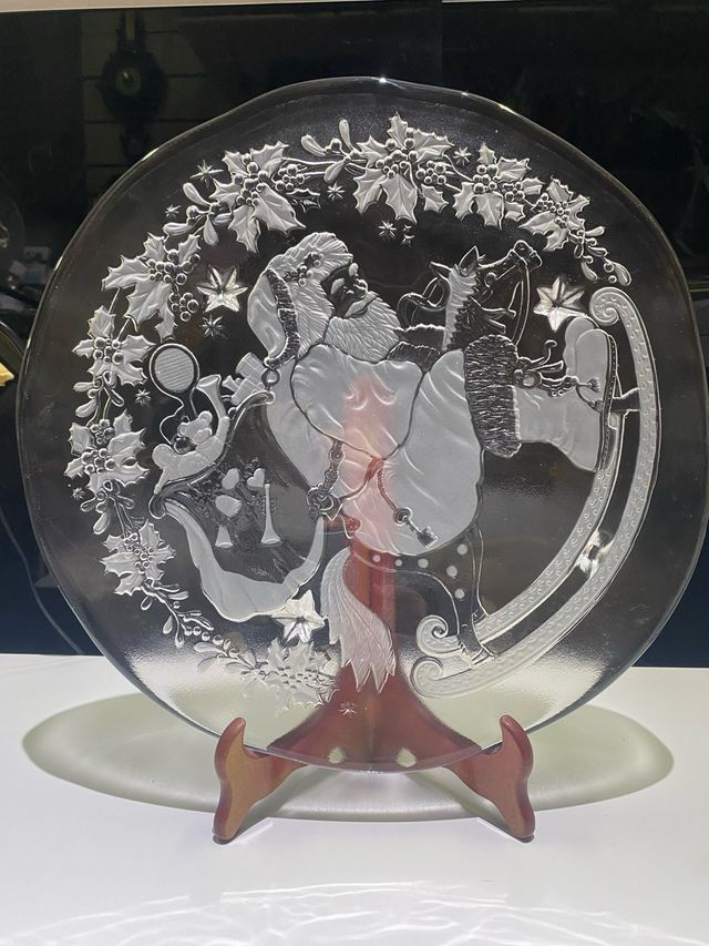 Piatto Natalizio 37cm Babbo Natale