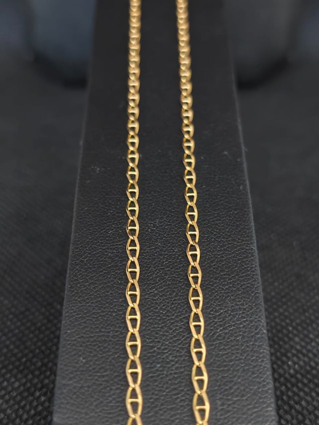 Catena in oro 18k con barra forzata. 051-02-00464