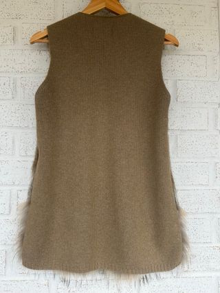 Chaleco Piel Conejo / Mapache Cortefiel - Talla S