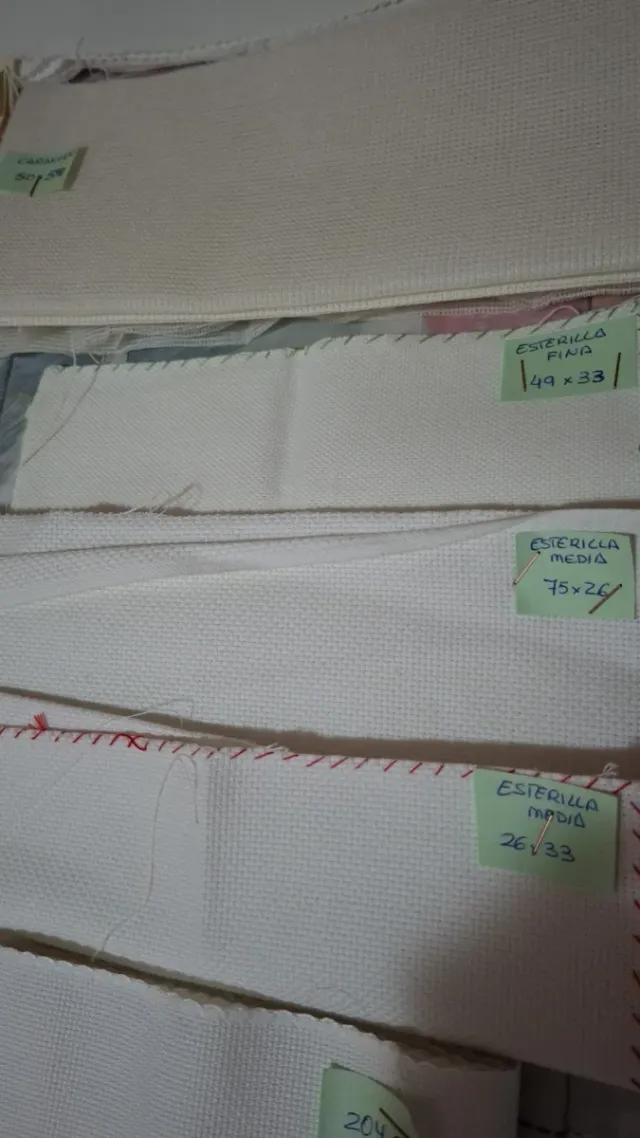 Telas Lugana y Esterilla para Punto Cruz