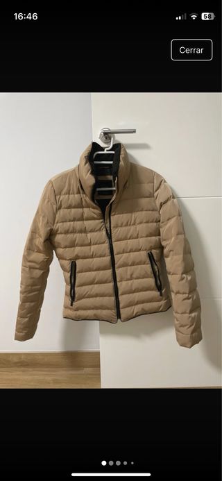 Chaqueta plumífero Mango beige Talla XS