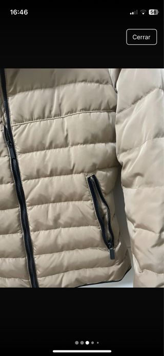 Chaqueta plumífero Mango beige Talla XS