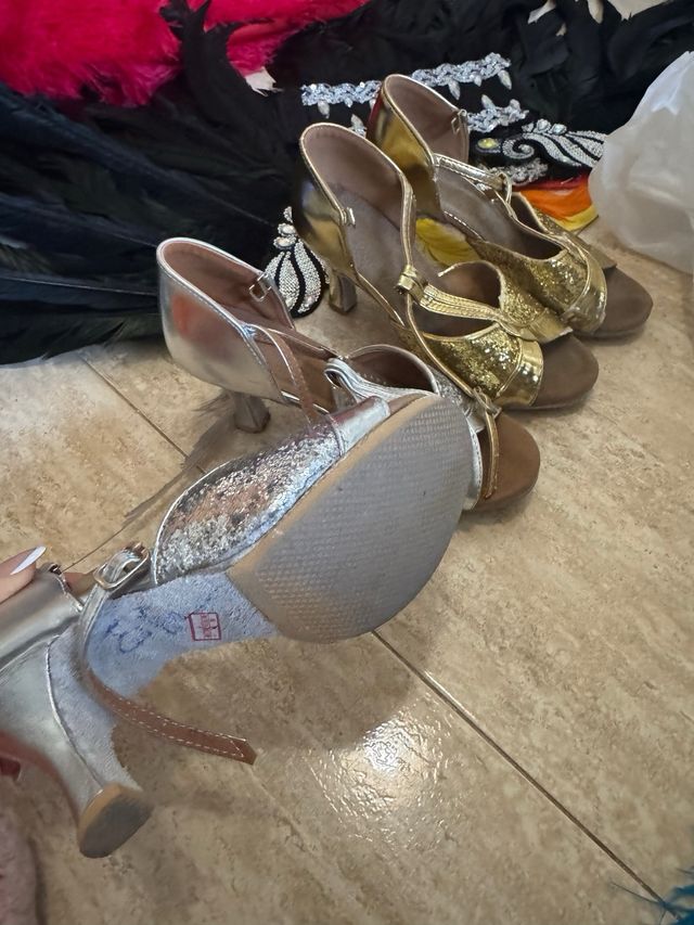 Tacones de salón para baile y carnaval