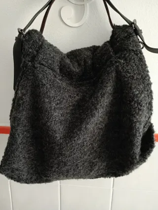 Borsa tracolla grande grigia