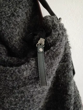 Borsa tracolla grande grigia