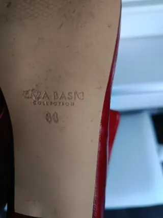 Botines rojos de piel