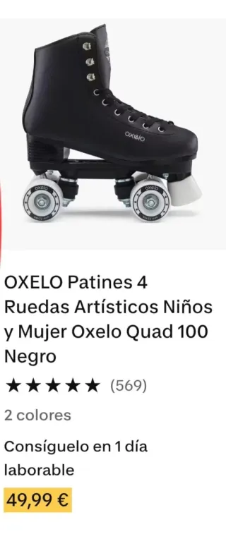Patines Quad Oxelo Negros. Talla 36