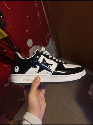 Scarpe BAPE Nere e Bianche Taglia 45