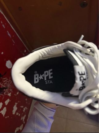 Scarpe BAPE Nere e Bianche Taglia 45