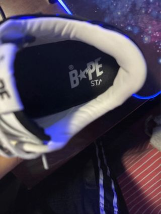 Scarpe BAPE Nere e Bianche Taglia 45