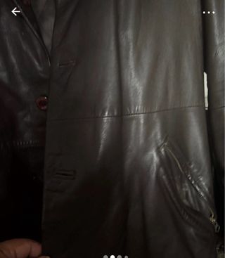 Cazadora de piel marrón