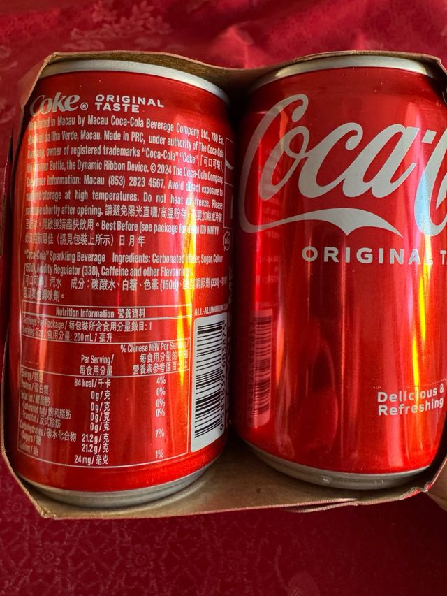 Coca Cola 6 Mini Lattine Macao