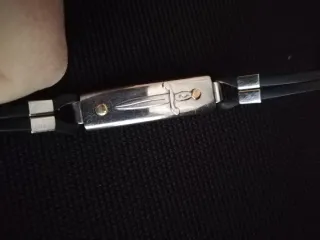 Bracciale Acciaio e Oro con Pugnale