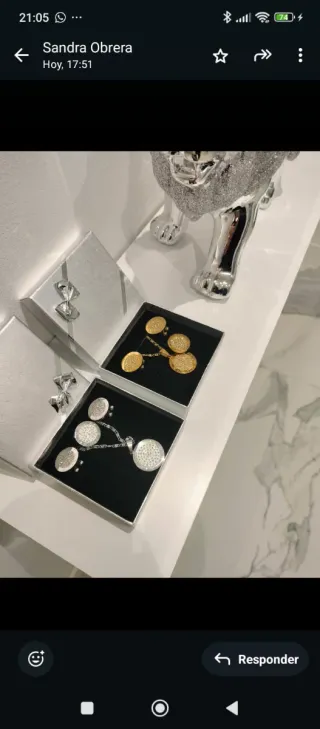 Conjunto Joyas Acero Inoxidable Oso