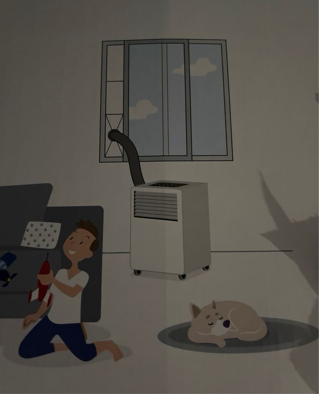 Aire acondicionado portátil, aire frío y caliente