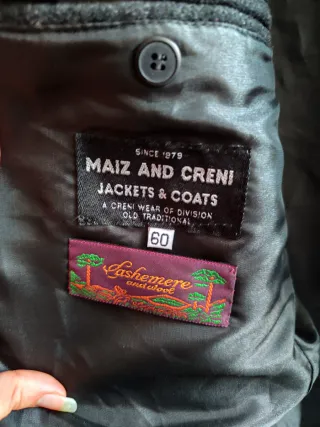 Chaqueta de lana y cachemira vintage XXXL