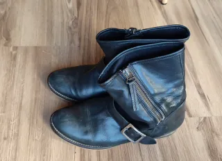 Botines piel negros T38