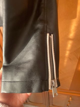 Chaqueta cuero efecto moto