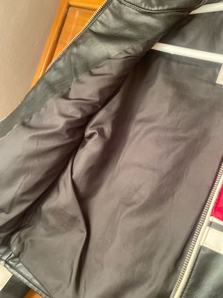 Chaqueta cuero efecto moto