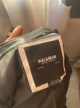 Chaqueta cuero efecto moto