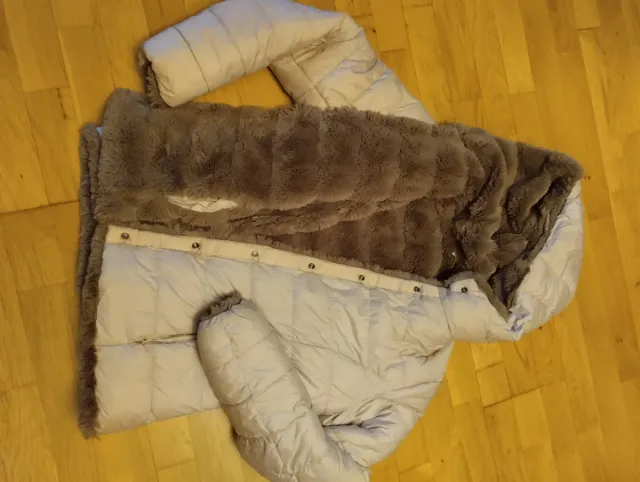 Cazadora Reversible Mujer Beige/Gris