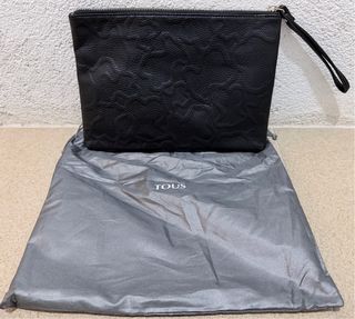 Bolso de mano Tous piel serpiente y negro