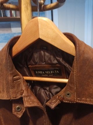 Abrigo de piel marrón