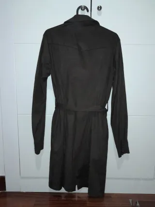 Vestito Guess Marrone Effetto Pelle di Pesca Taglia S