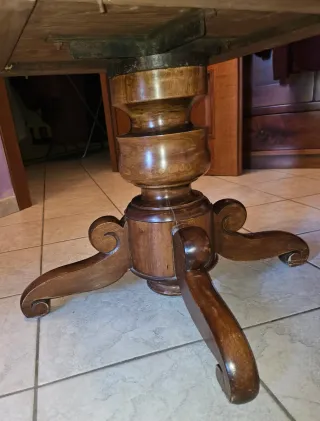 Sedia da studio in legno e pelle molto comoda