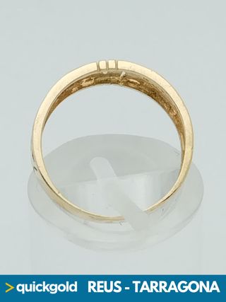 Anello in oro 18K bicolore con stelle T9