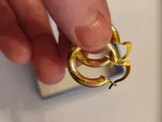 Orecchini in argento placcati in oro 18 k per bambina