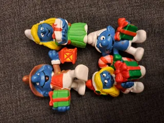 Puffi di Natale Schleich Set 4 Pezzi