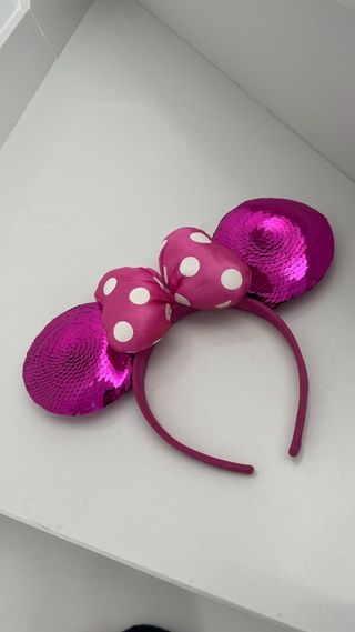 Diadema Orejas Minnie Mouse Rosa Brillante